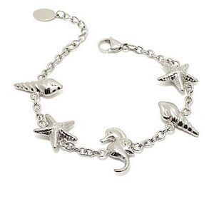 AIL Aluma | SS Beach Theme Charm Bracelet, NIB